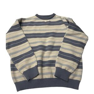 Striped Gray and Cream Women’s Sweater